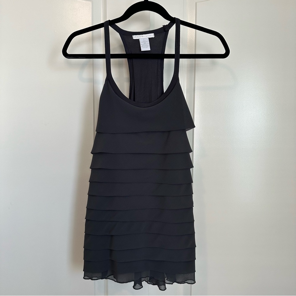 Design History Charcoal Sleeveless Tank Top Size L